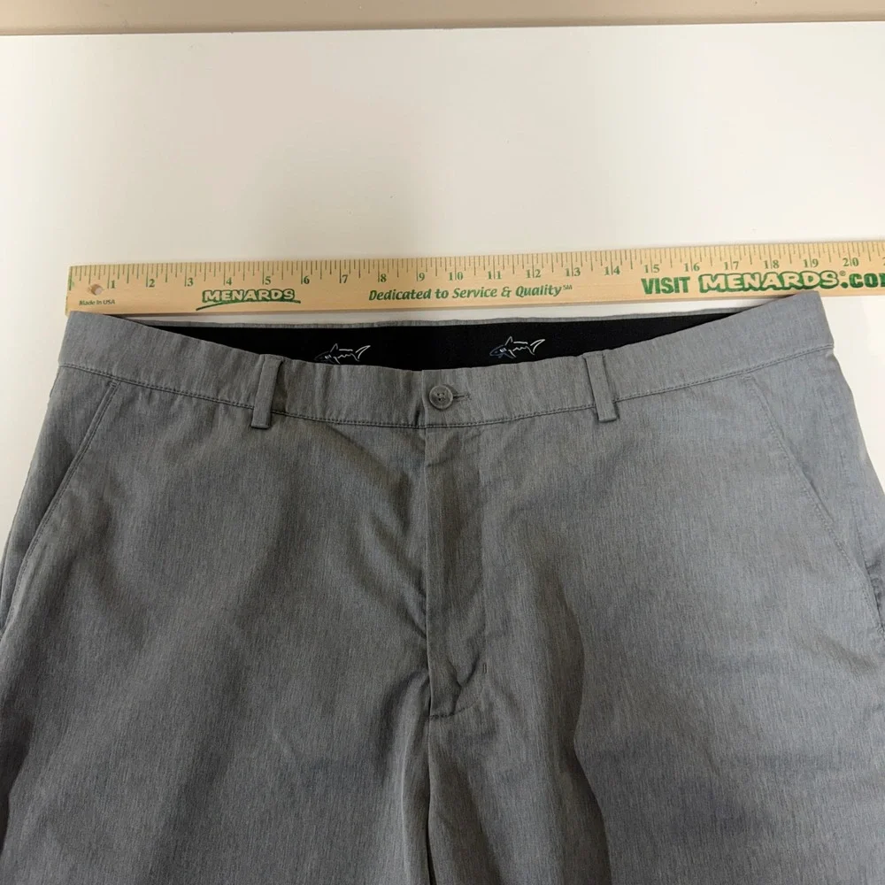 Greg Norman Mens Size 38 Gray Heathered Performance Golf Shorts Activewear